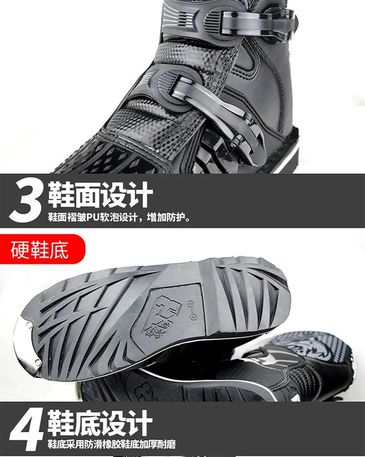 2021 NEW Motorcycle Enduro Motocross Boots Riding Mx Moto Cross Botas Motorbike Motorboats Shoes Racing Men's MTB Downhill Boots