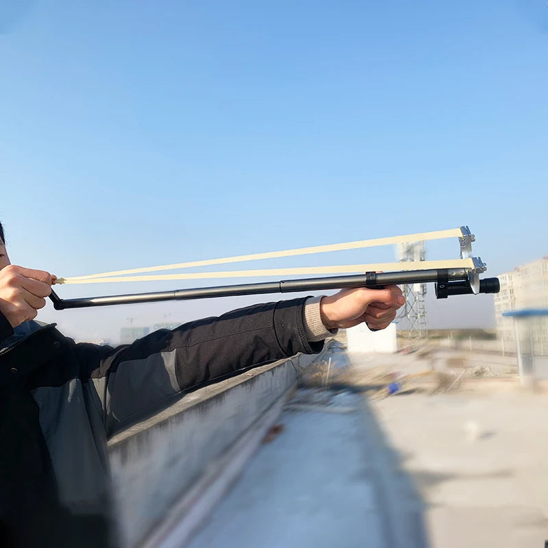 High Precision Telescopic Slingshot High Power Rubber Band Slingshots with Red Laser Stainless Steel Outdoor Hunting Catapult