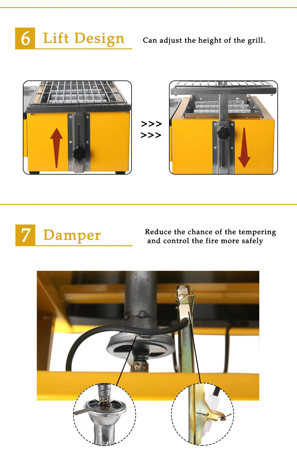 Smokeless LPG Grill 4 Burners Gas BBQ Stove Barbecue Tools For Outdoors Ceramic Burners With Stainless Steel or Glass Covers