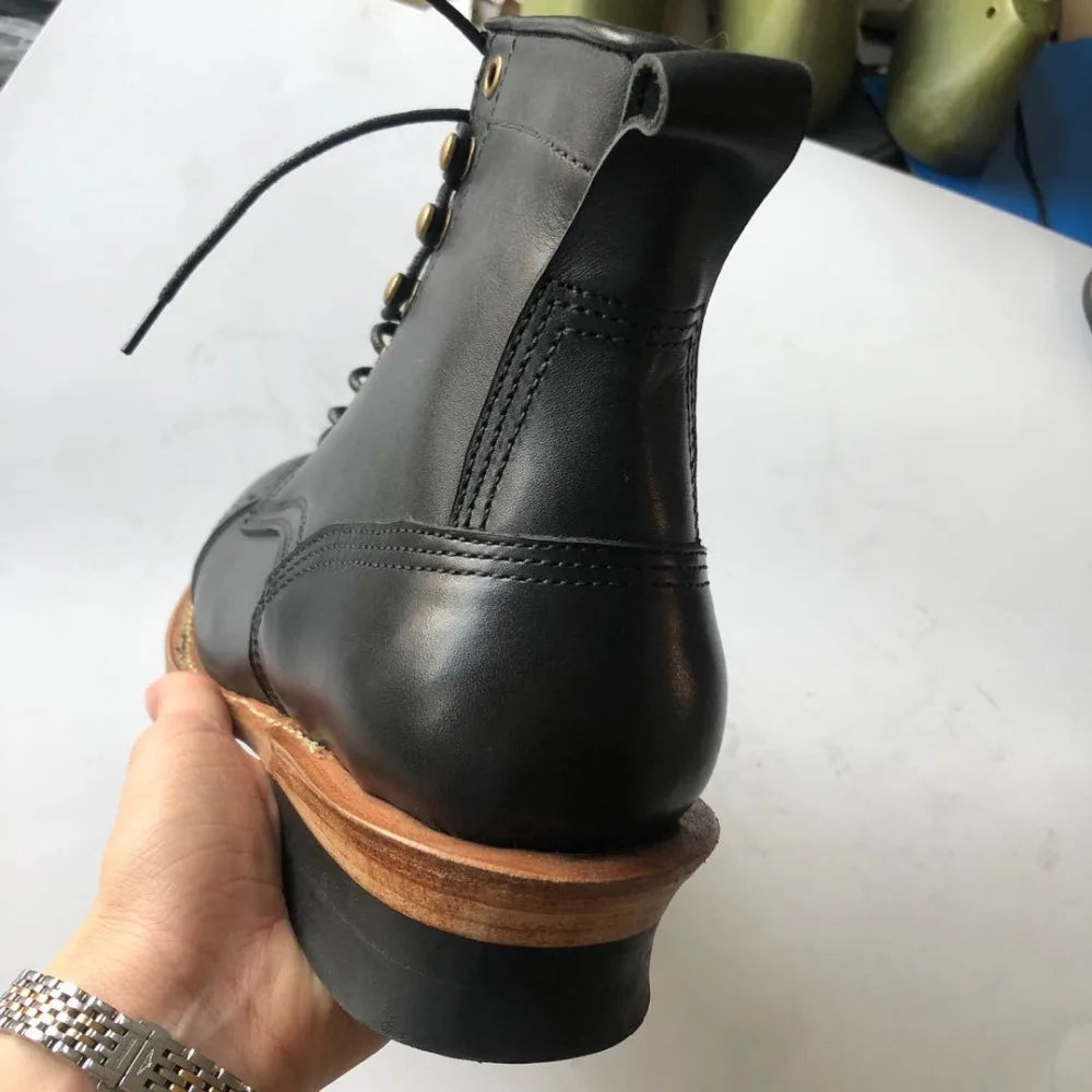 XW400 RockCanRoll Super Quality Size 35-52 Handmade Goodyear Welted Durable Italian Cowhide Boot Custom Made Available