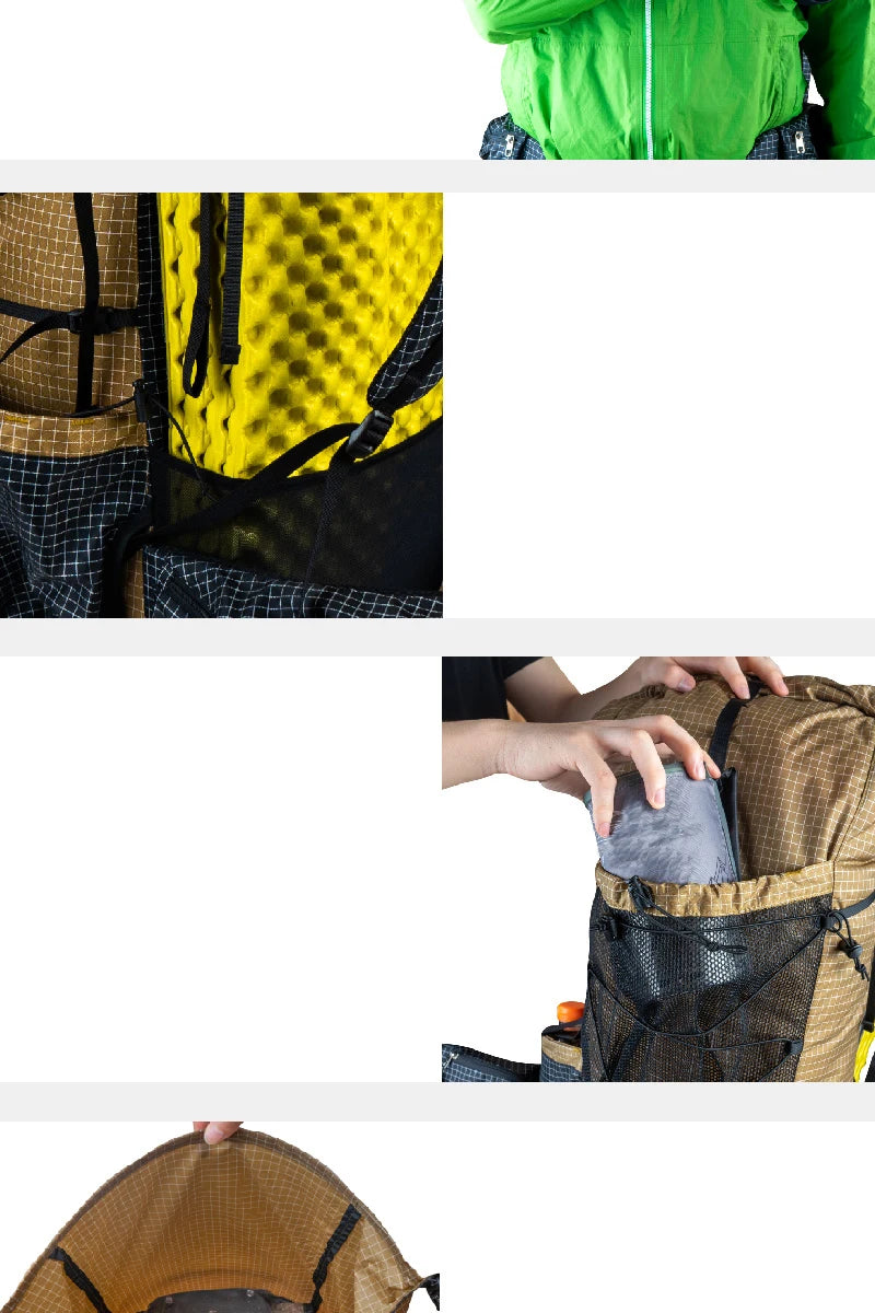 3F UL GEAR 2021 New Blue Qi Dian Pro Hiking Backpack ultralight Camping Pack Travel Backpacking Trekking Rucksacks 46+10L 88g