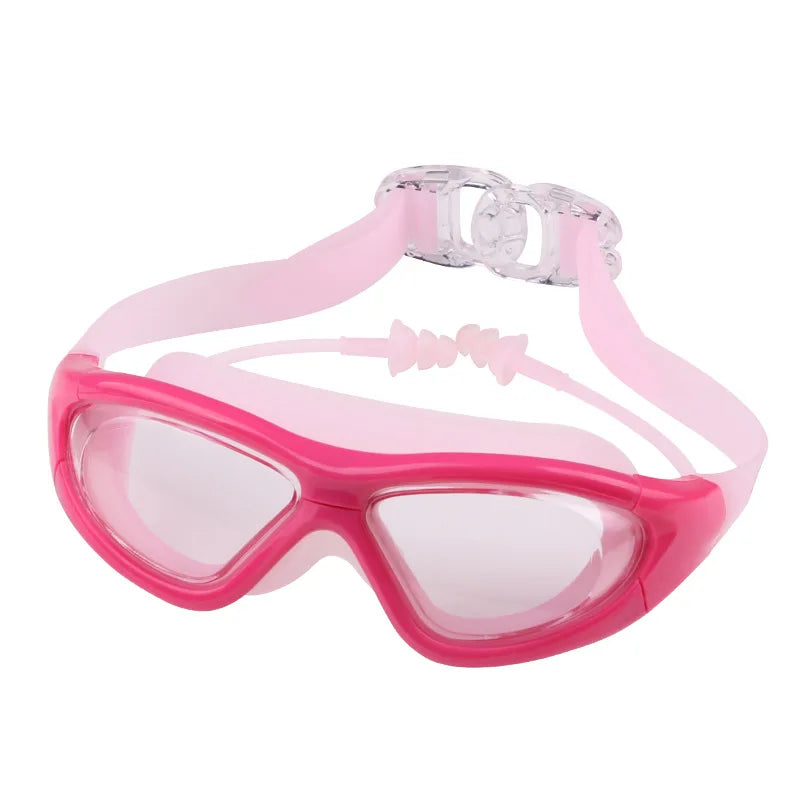 Myopia Swimming Goggles Earplug -2.0 to -9.0 Prescription Swim Pool Glasses Anti Fog Men Women Optical Waterproof Swim Eyewear