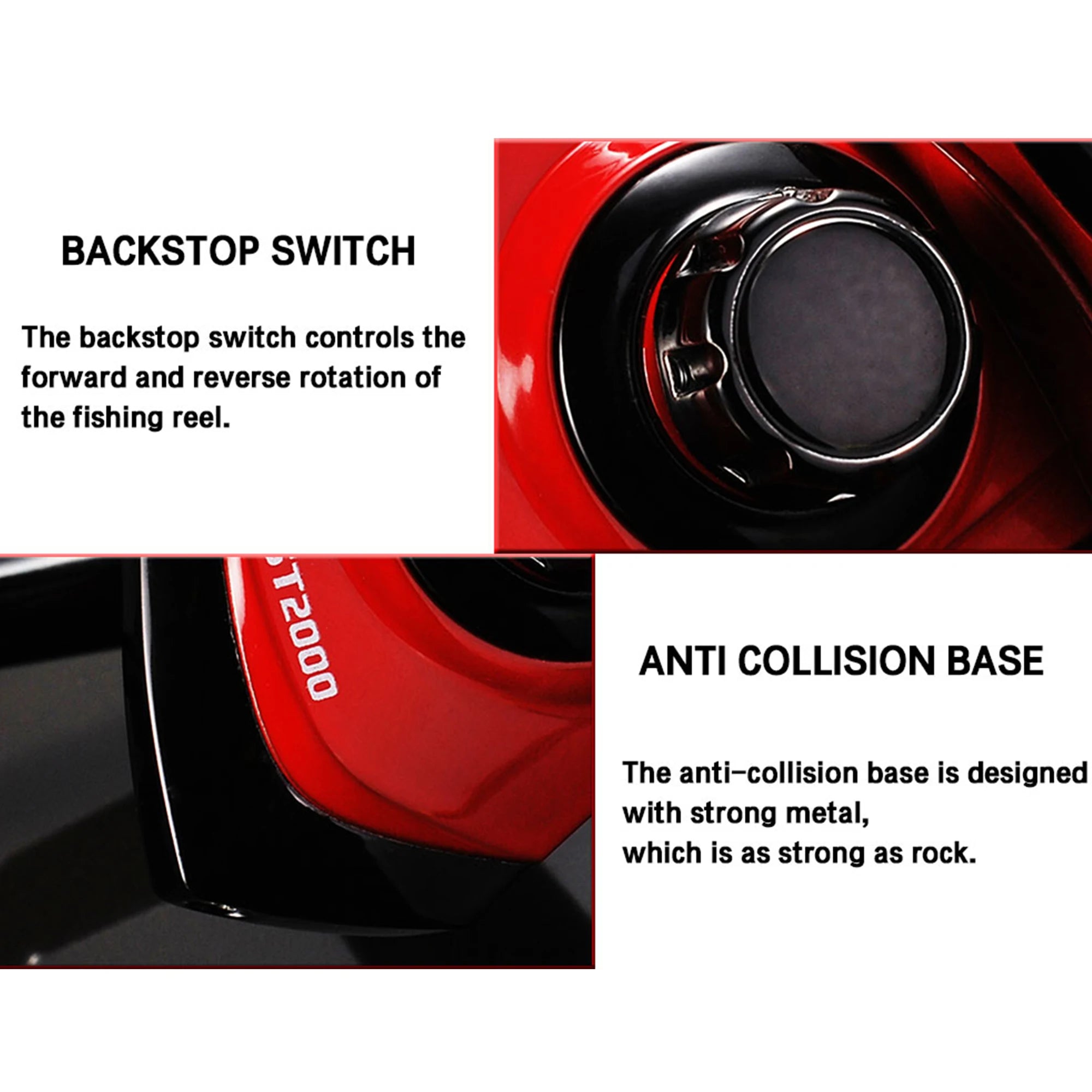 BIUTIFU Innovative Water Resistance Spinning Fishing Reel All Metal 18KG Max Drag Power 500~6000# for Bass Feeder Pike