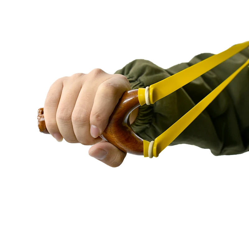 Piaoyu Solid Wood Slingshot Outdoor Catapult Toys Three-Dimensional Carving Wooden Flat Rubber Band Slingshot Shooting