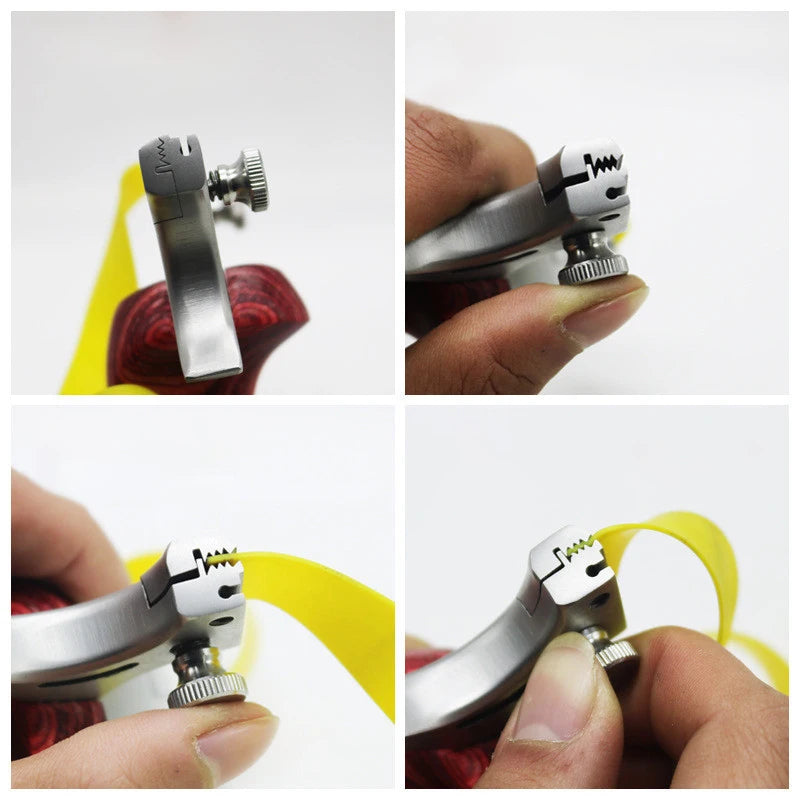 Upgraded Stainless Steel Slingshot with Laser Sight and Sniper Sight Flat Rubber Band Professional Outdoor Hunting Slingshot