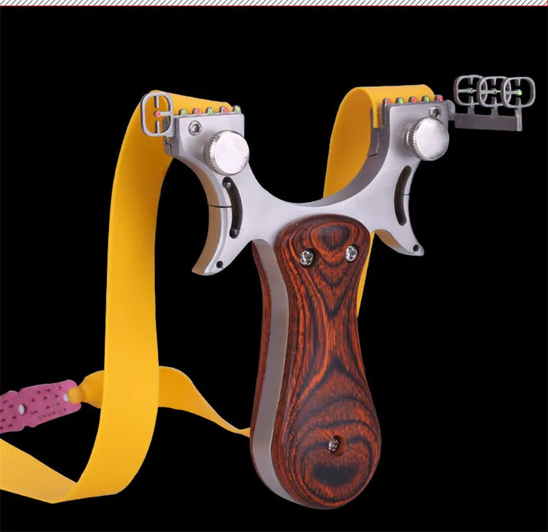 sling shot Stainless steel + wooden slingshot catapult hunting with rubber band outdoor shooting game catapult