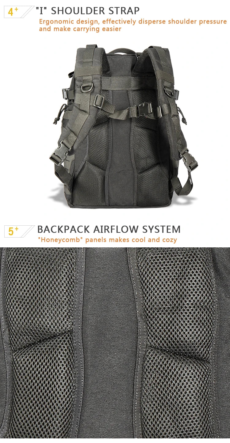 Yakeda fashion strong waterproof EDC laptop bag molle tactico pack tactical day backpack mochila tactico