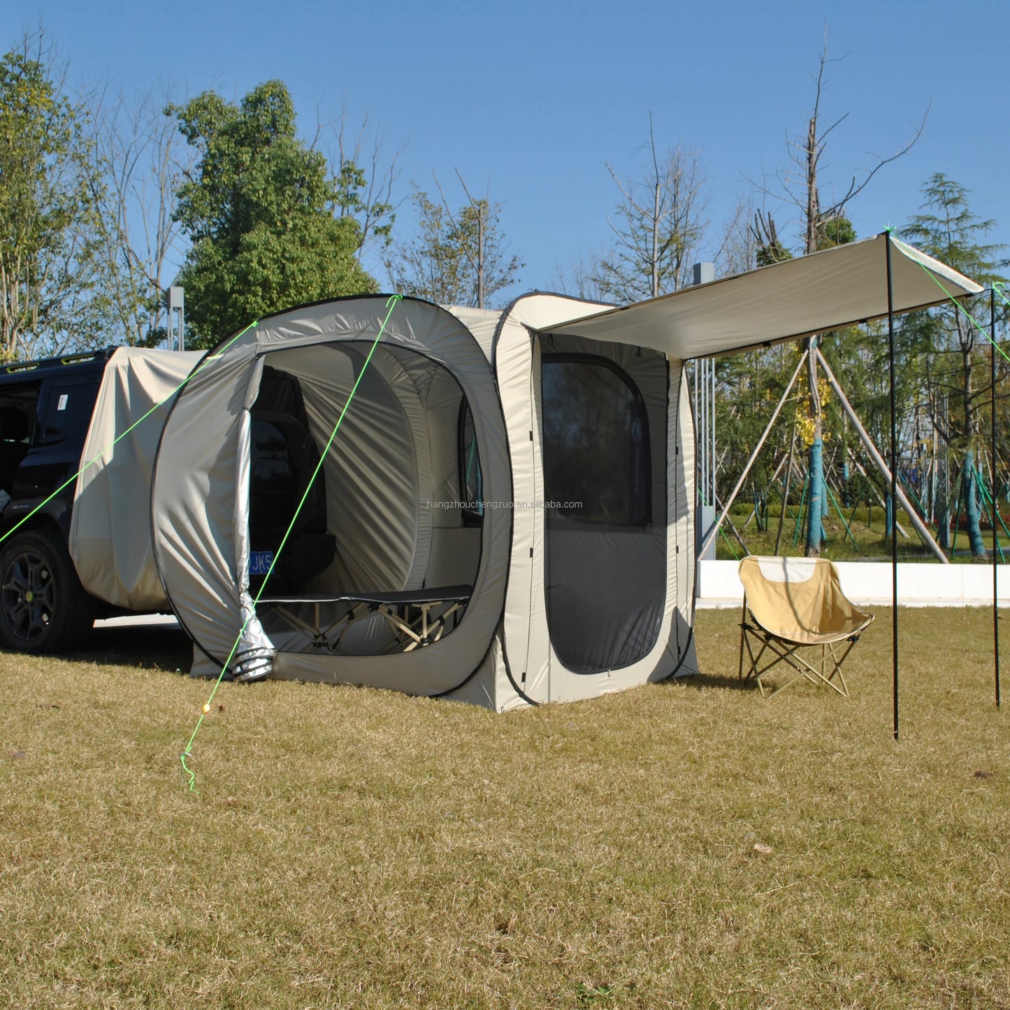 Car Tent Waterproof Tent, Car Tailgate Tent,Pop Up Car Rear Tent, SUV Tent Camping Car Tents for Campers Multipurpose Truck Tent