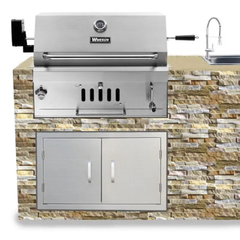 S.Steel charcoal BBQ grill Stainless steel built-in grill, courtyard grill, charcoal grill，outdoor BBQ stove