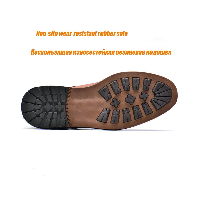 ZFTL NEW Men's Casual boots Genuine Leather Men's autumn and winter handmade High-top boots lager size men's Chelsea boots 0153