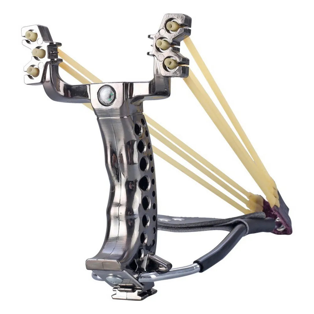 Powerful Hunting Slingshot With Rubber Band Tubing PU Leather Catapult Professional Tactical Plastic Pocket Sling Shot Ball