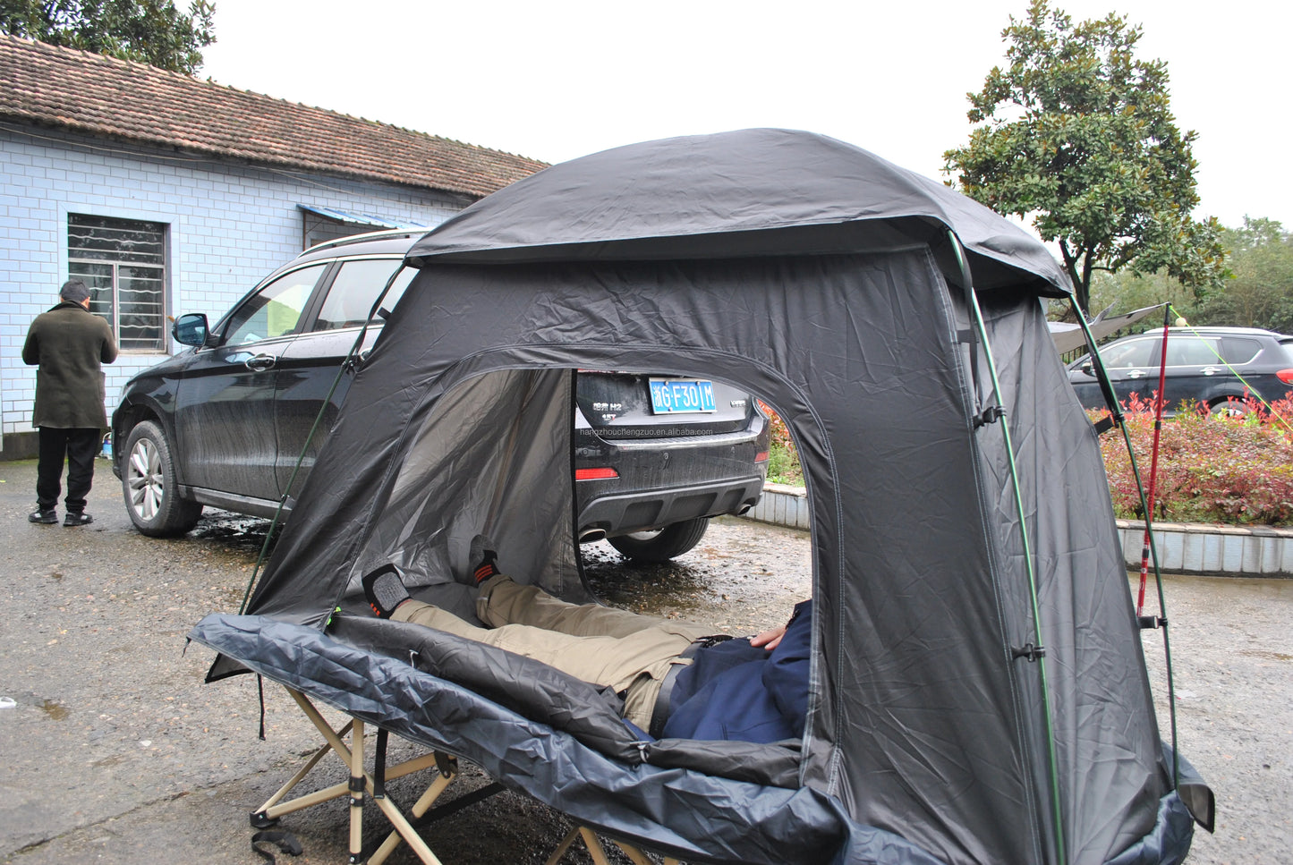 Cot Tent,Camping Tent,Backpacking Tent,3 Way Tent,Solo Tent,1 Person,Quick Setup,CZ-336 Camping tent build on cot or use alone