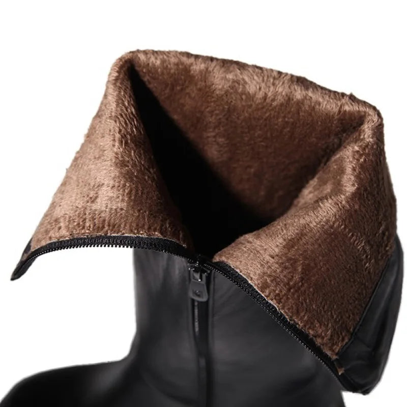 Winter Women Shoes Long Boots Sexy Woman Motorcycle Booties Custom Platform High Heels Knee High Boots Women Botas WSH3471