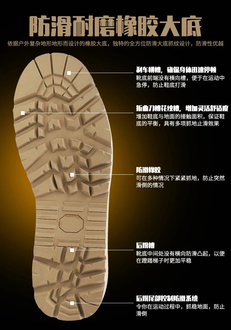 2025 Original Product US Army Sand Battle Desert  Summer Air Vent Army Mountaineering Boots Special Commando men