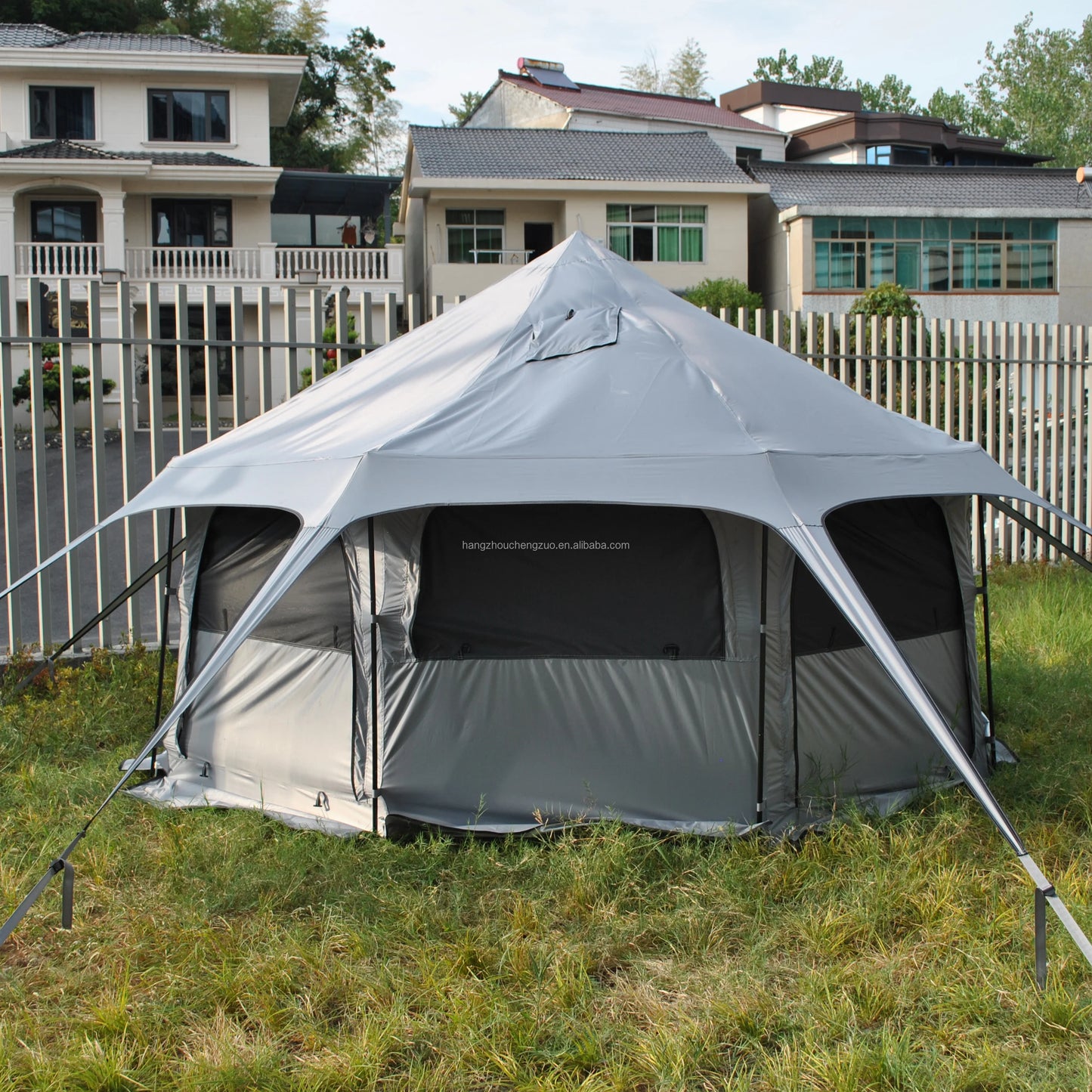 6 Person Bell Tent - Yurts with Stove Jack, Windproof, Breathable Shade, Family Camping Travel, Group Activities