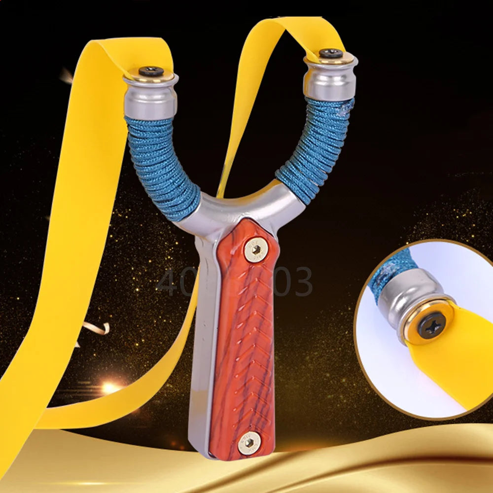 High-quality alloy steel Hunting Slingshot Powerful Catapult with Rubber Band Outdoor Shooting Slingshot professional Catapult