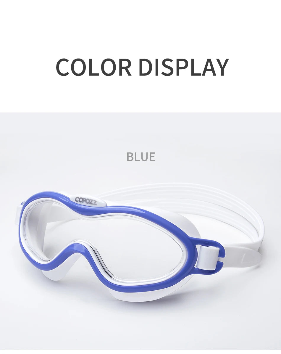 Professional large frame kids Swimming goggles Electroplating HD Anti fog Waterproof Glasses Diving Water sports Goggles Eyewear