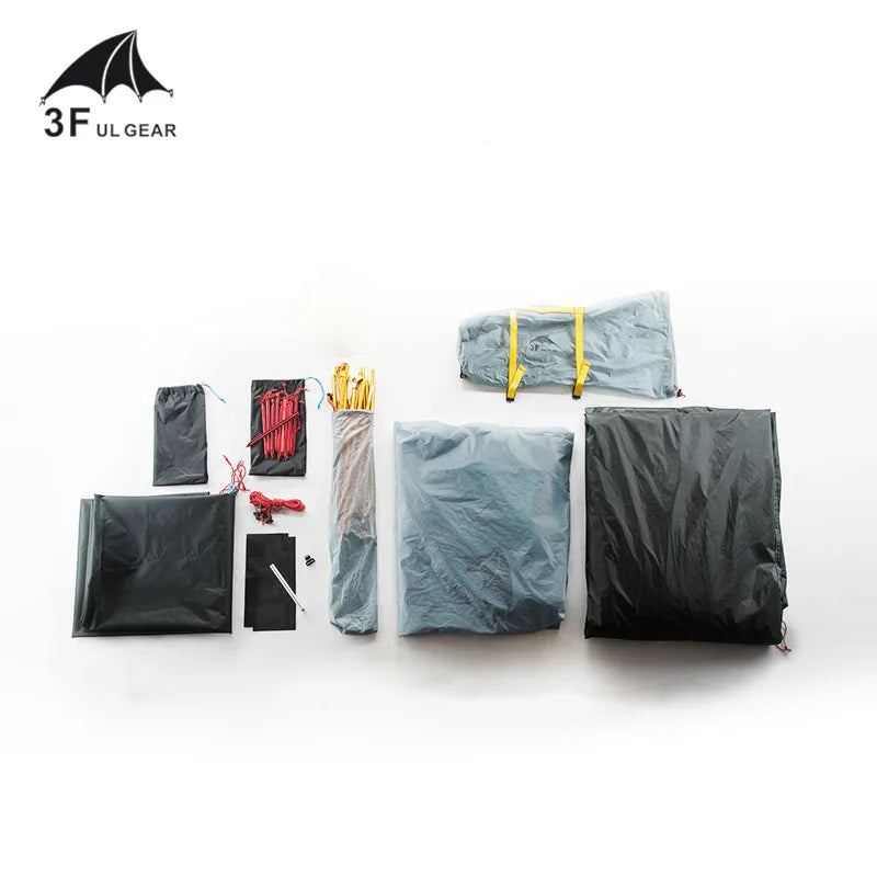 3F UL GEAR 2 Person 4 Season 15D Camping Tent Outdoor Ultralight Hiking Backpacking Hunting Waterproof Tents Waterproof Coating
