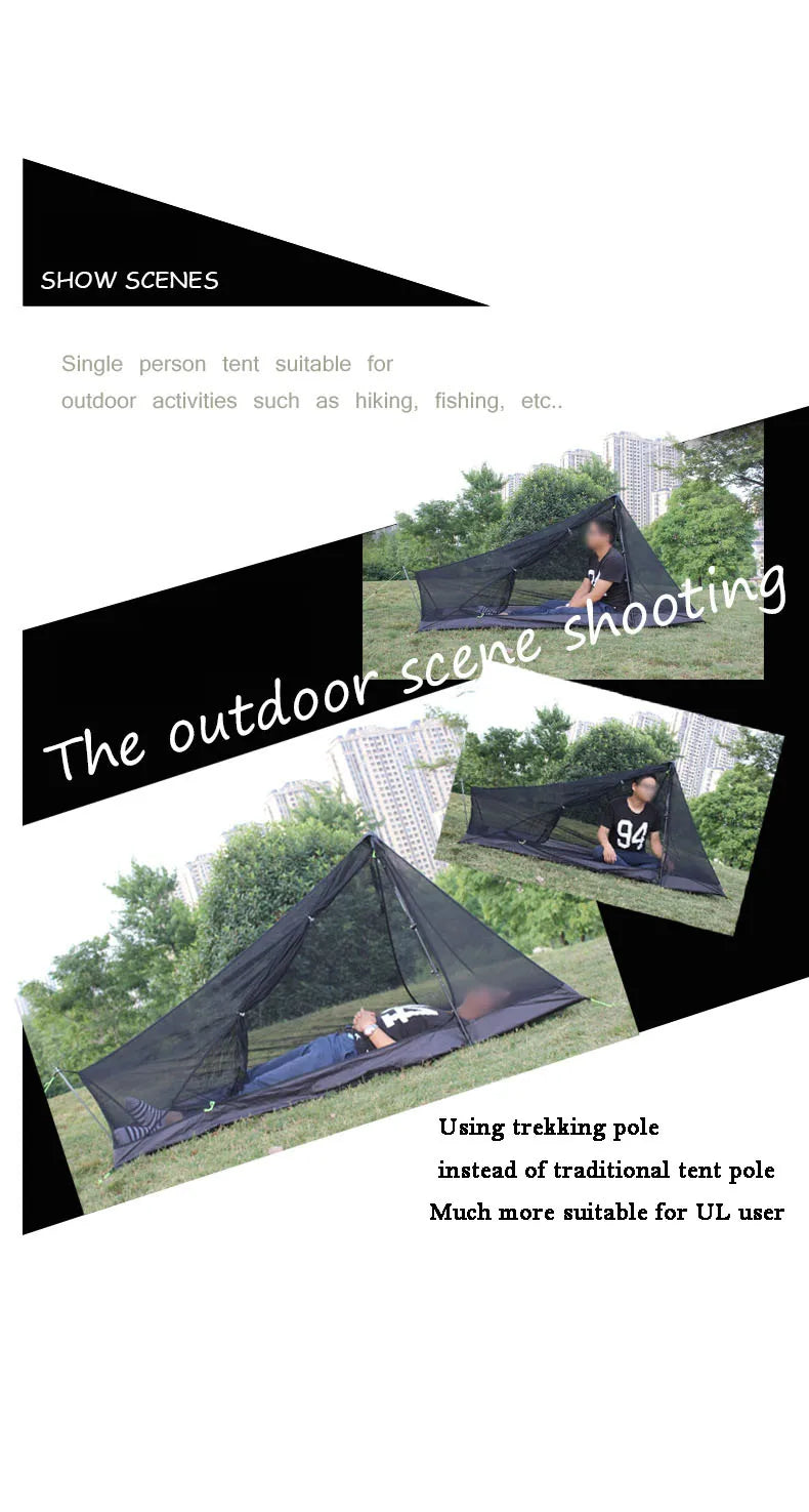 Marvquester-Ultralight Waterproof Trekking Pole, Pyramid Tent, 2-Layer, UL