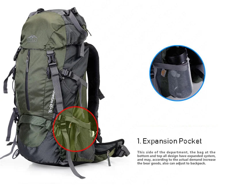 45L-60L Camping Outdoor Hiking Backpack Multi-function External Frame Climbing Bag Backpack Rucksacks Travel sports bag