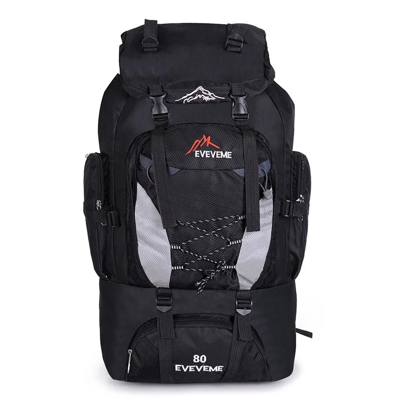 Men's 80L Large Hiking Mountaineering Backpack Climbing Hiking Backpack Camping Backpack Sport Outdoor Rucksack Bag