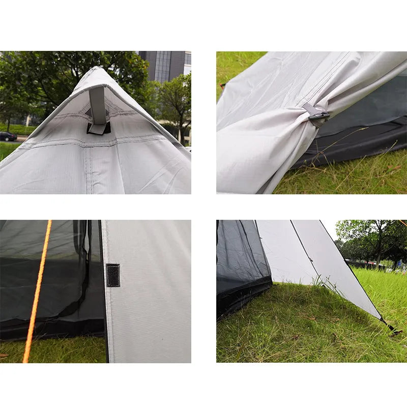 Marvquester-Ultralight Waterproof Trekking Pole, Pyramid Tent, 2-Layer, UL