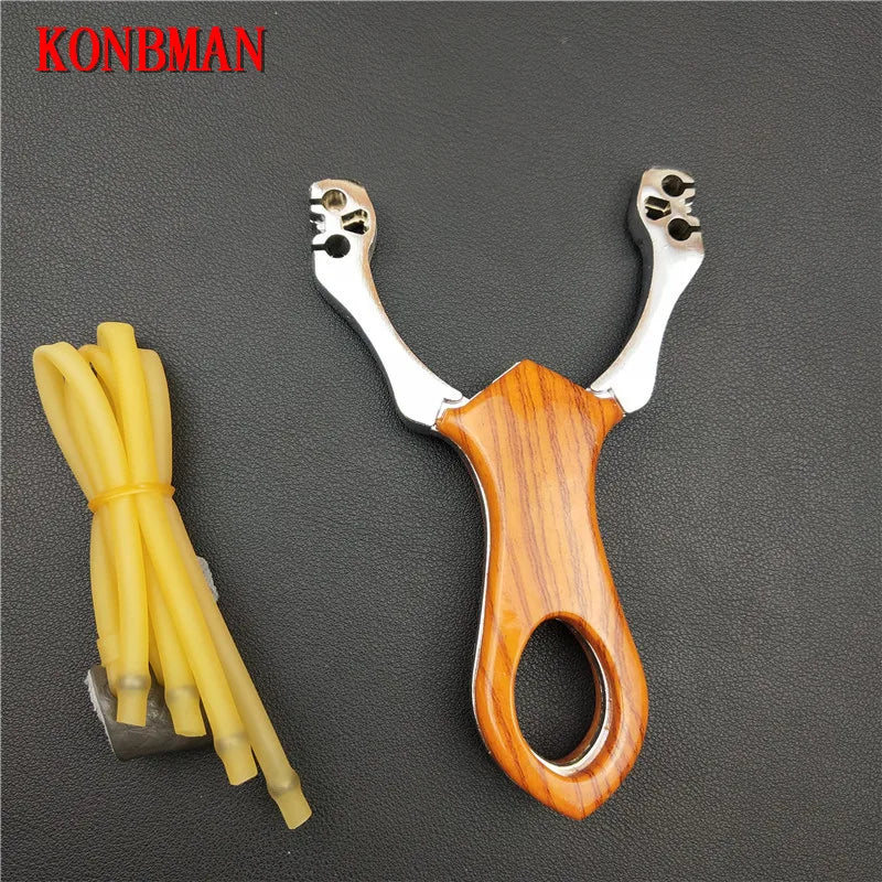 Popular Powerful Sling Shot Aluminium Alloy Slingshot Camouflage Bow Catapult Outdoor Hunting Slingshot Hunt Tool Accessories