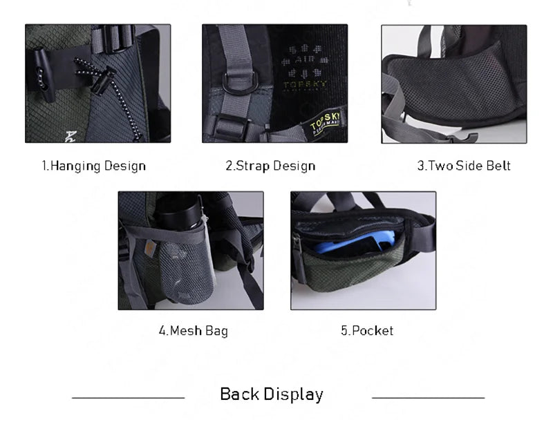 45L-60L Camping Outdoor Hiking Backpack Multi-function External Frame Climbing Bag Backpack Rucksacks Travel sports bag