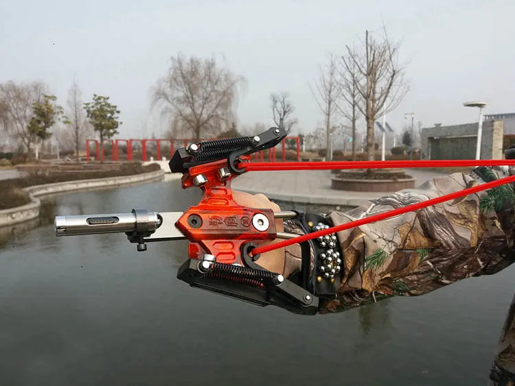Strong Sling Shot with rubber band Powerful Hunting Fishing Laser Slingshot stainless steel slingshot professional Catapult