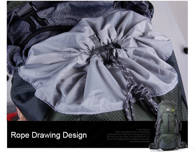 45L-60L Camping Outdoor Hiking Backpack Multi-function External Frame Climbing Bag Backpack Rucksacks Travel sports bag