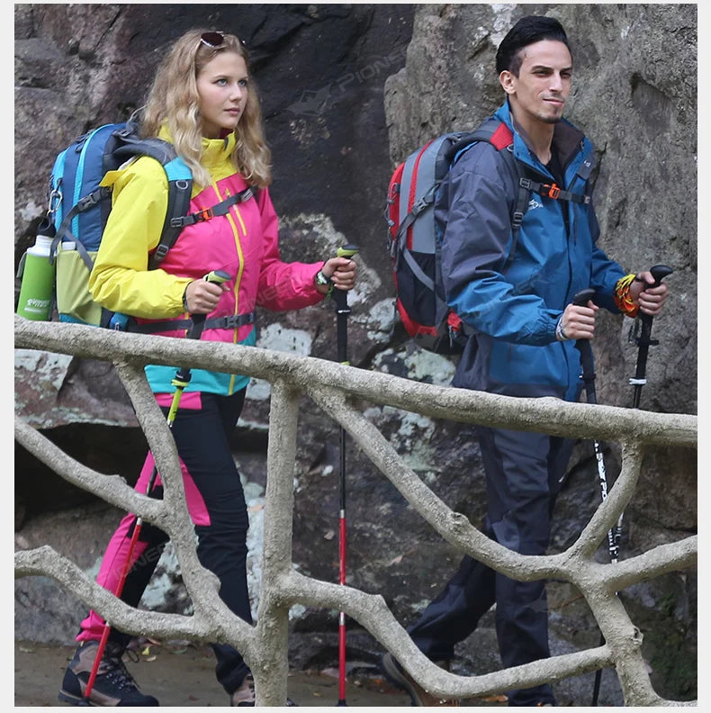 2 Pack Pioneer Carbon Fiber Trekking Poles Ultralight Folding Collapsible Trail Running Hiking Walking Sticks Lightweight Canes