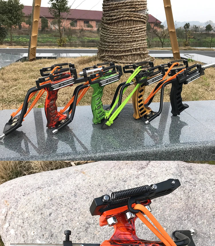 Strong Sling Shot with rubber band Powerful Hunting Fishing Laser Slingshot stainless steel slingshot professional Catapult