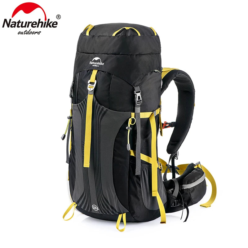 Naturehike Outdoor Hiking Bag Professional Large Capcity Backpack Suspension System Camp Climbing Backpack With Waterproof Cover