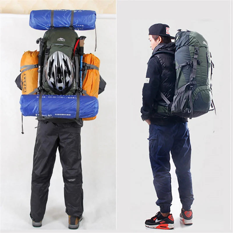 45L-60L Camping Outdoor Hiking Backpack Multi-function External Frame Climbing Bag Backpack Rucksacks Travel sports bag