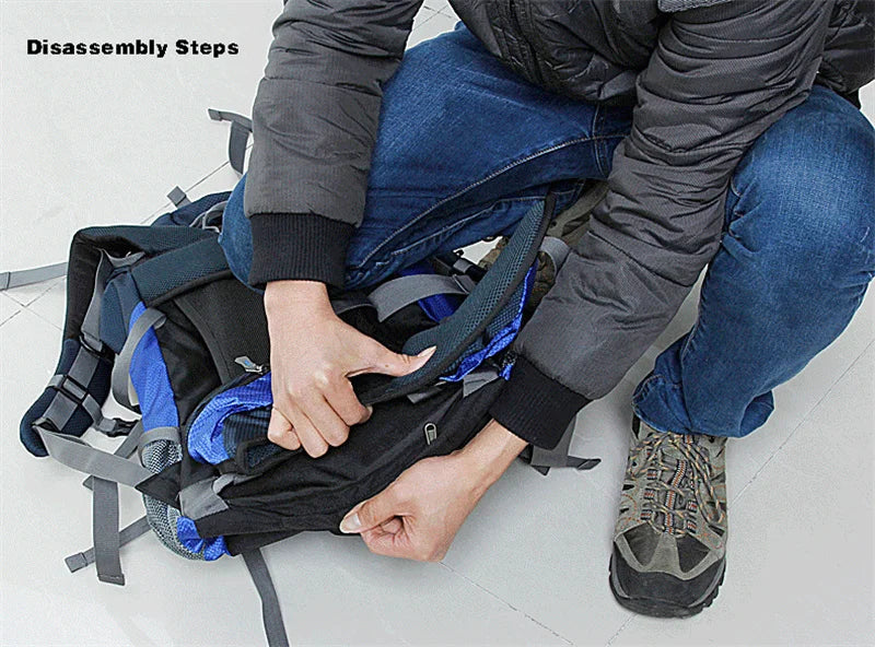 45L-60L Camping Outdoor Hiking Backpack Multi-function External Frame Climbing Bag Backpack Rucksacks Travel sports bag