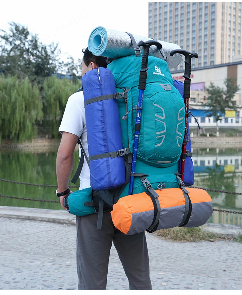 60L Waterproof Climbing Hiking Outdoor Backpack Women&Men Bag Camping Mountaineering Backpack Sport Bike Travel Bags