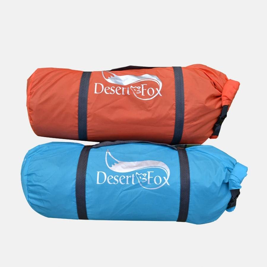 Desert&Fox 2-3 People Camping Tent, Aluminum Poles Outdoor Travel Double Layer Waterproof Windproof Lightweight Backpacking Tent