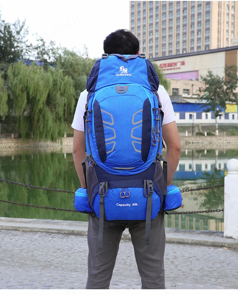 60L Waterproof Climbing Hiking Outdoor Backpack Women&Men Bag Camping Mountaineering Backpack Sport Bike Travel Bags