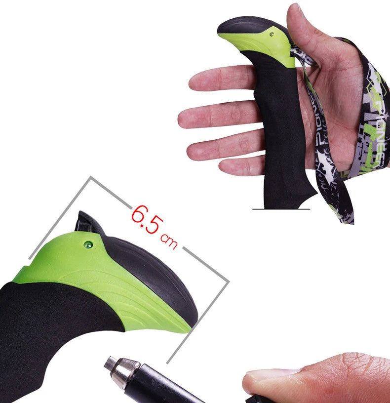 2 Pack Pioneer Carbon Fiber Trekking Poles Ultralight Folding Collapsible Trail Running Hiking Walking Sticks Lightweight Canes