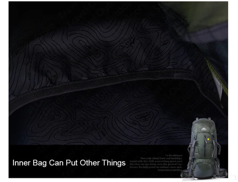 45L-60L Camping Outdoor Hiking Backpack Multi-function External Frame Climbing Bag Backpack Rucksacks Travel sports bag