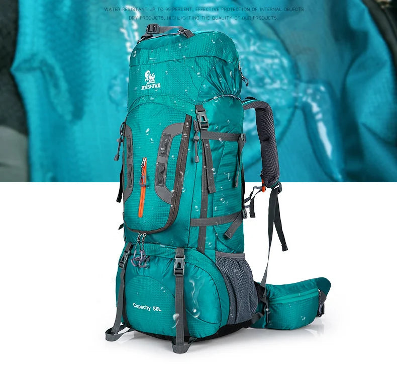 2024 Camping Hiking Backpacks Big Outdoor Bag Backpack Nylon Superlight Sport Travel Bag Aluminum Alloy Support  80L