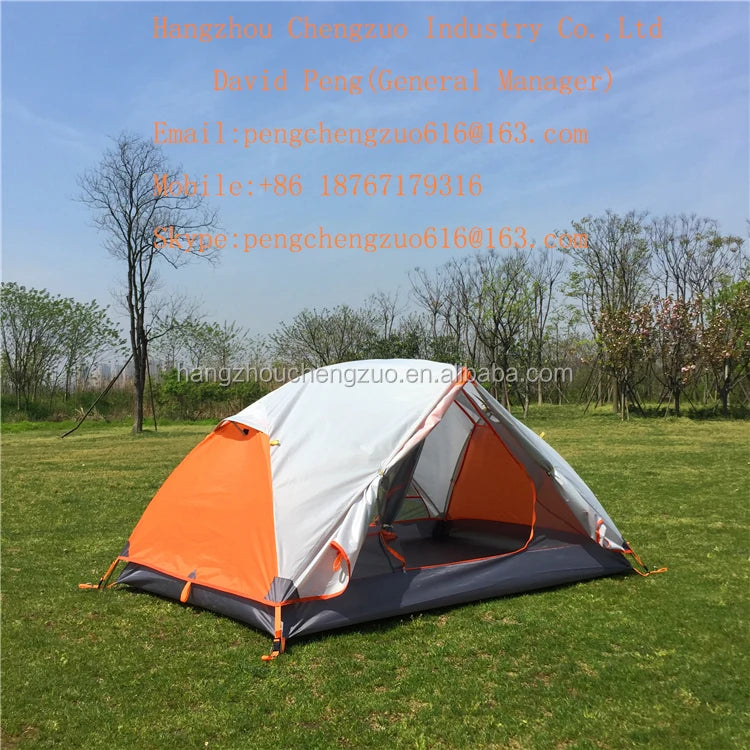 Double Layer 1 Person camping Tent, CZX-217 Waterproof ultralight Lightweight Tents for Mountaineering with Windproof ,