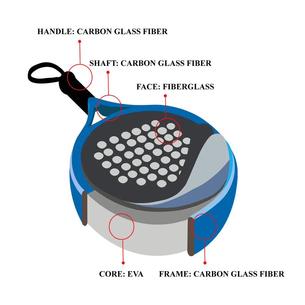Kawasaki Brand Padel Tennis Carbon Fiber Soft EVA Face Tennis Paddle Racquet Racket with Padle Bag Cover Power 600