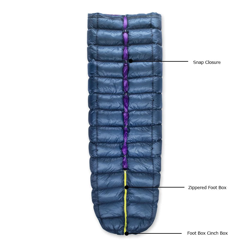 Ice Flame IF506 7D 3 Season 800FP 90% White Goose Down Sleeping Bag Blanket Sleeping Quilt Underquilt For Hammock Camping