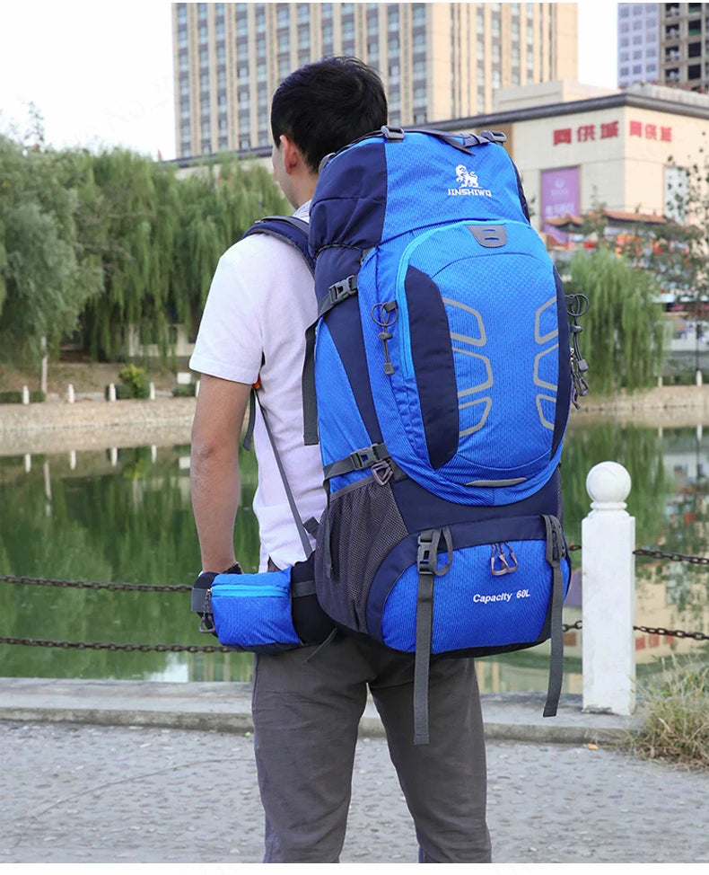 60L Waterproof Climbing Hiking Outdoor Backpack Women&Men Bag Camping Mountaineering Backpack Sport Bike Travel Bags