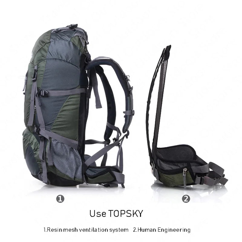 45L-60L Camping Outdoor Hiking Backpack Multi-function External Frame Climbing Bag Backpack Rucksacks Travel sports bag