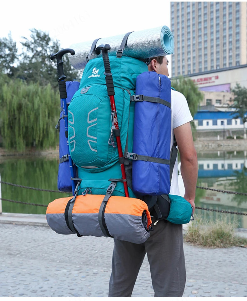 60L Waterproof Climbing Hiking Outdoor Backpack Women&Men Bag Camping Mountaineering Backpack Sport Bike Travel Bags