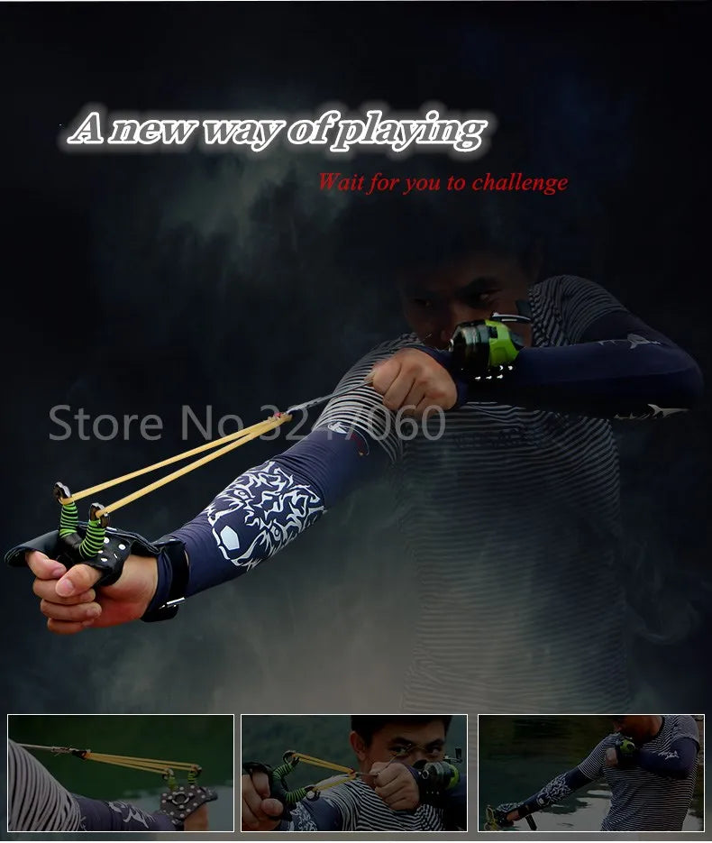 Outdoor Powerful Multi-Function Fishing Shooting Fish Slingshot Catapult Hunting Sling Shot Arrow kit slingshot Fish Darts Set