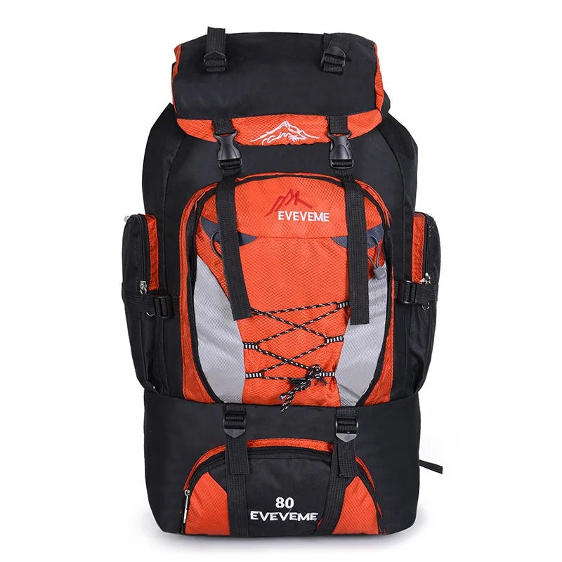 Men's 80L Large Hiking Mountaineering Backpack Climbing Hiking Backpack Camping Backpack Sport Outdoor Rucksack Bag
