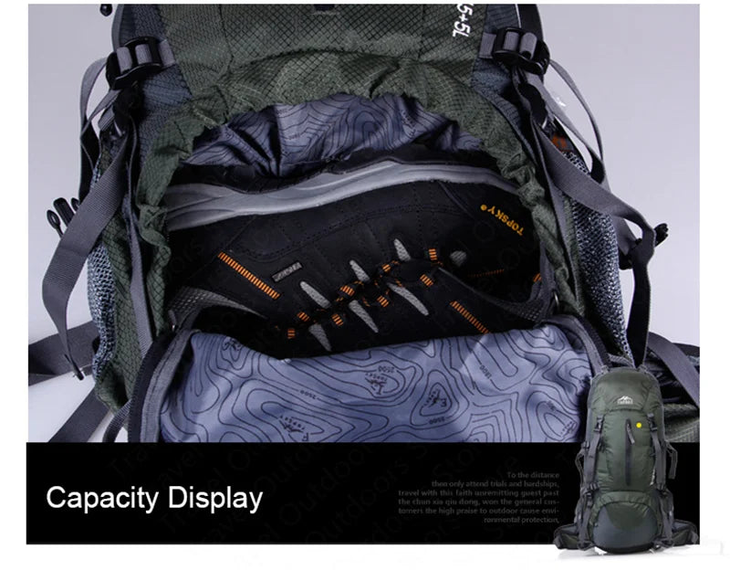 45L-60L Camping Outdoor Hiking Backpack Multi-function External Frame Climbing Bag Backpack Rucksacks Travel sports bag